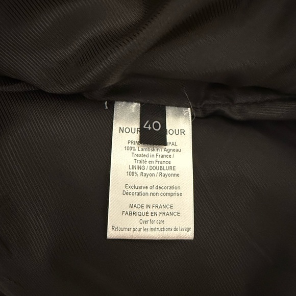 Nour Hammour Daphne Metallic Leather Moto Jacket - Picture 8 of 8